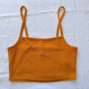 H&M Divided Ribbed Spaghetti Strap Crop Top